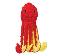 Beeztees Peluche pieuvre rouge 25 cm sans couineur