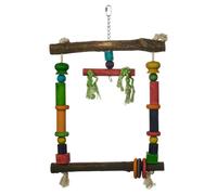 Beeztees Perroquets Balançoire De Holzmix, Coloré, 35x56 CM, Jouet pour Oiseaux