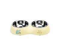 Beeztees Puppy Kroky Dinner en Plastique et Acier Inoxydable pour Chien Jaune