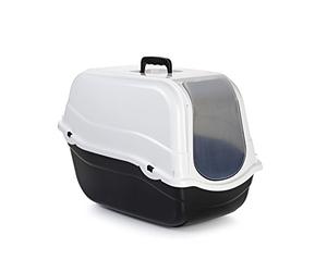 Beeztees Romeo Bac à Litière pour Chat Noir/Blanc 54 x 33 x 42 cm
