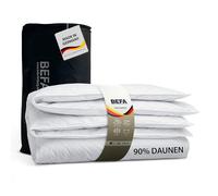 BEFA NATUR Couette d'été 135 x 200 cm - 90 % duvet et 10 % plumes - Poids de remplissage 250 g - Convient aux personnes allergiques (NOMITE) - Certifié bien-être animal (DOWNPASS) - Certifié Oeko-Tex