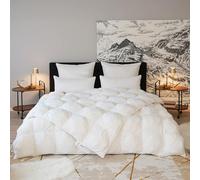 BEFA NATUR Couette en duvet 240 x 220 cm pour toute l'année - 100 % duvet pur - Série Mont Blanc de luxe - Poids de remplissage 780 g - Pour personnes allergiques (NOMITE) - Bien-être animal (DOWNPASS