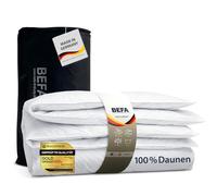 BEFA NATUR Couette en Pur Duvet Toutes Saisons 155x220 cm | 100% Duvet | Poids de garnissage 610 g | Hypoallergénique (NOMITE) | Oeko-TEX Classe 1 | Fabriqué en Allemagne