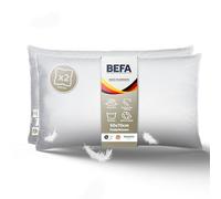 BEFA NATUR Fabriqué en Allemagne Lot de 2 oreillers en Plumes Extra Solides 50x70 cm en 100% Plumes, certifié Nomite et Öko-Tex 100 Classe 1, Norme en 12934, Downpass