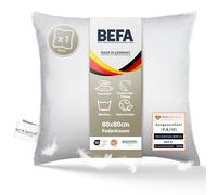 BEFA NATUR Fabriqué en Allemagne Oreiller en Plumes Extra Solides 80x80 cm en 100% Plumes, certifié Nomite et Öko-Tex 100 Classe 1, Norme en 12934, Downpass