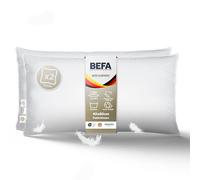 BEFA NATUR Oreiller en Plumes 40x80 cm (2 pièces)|Chaque/ 750g Poids de Remplissage | hypoallergénique (NOMITE) | Bien-être Animal (DOWNPASS) | OKEO-TEX Classe 1 | Made in Germany