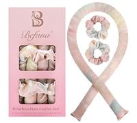 Befana Ensemble de bigoudis sans chaleur en satin | Boucles sans chaleur pendant la nuit | Bigoudis pour dormir | Bigoudis sans chaleur et bandeau à friser pour des boucles douces pendant le sommeil -