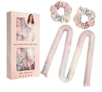 Befana Ensemble de bigoudis sans chaleur en satin | Boucles sans chaleur pendant la nuit | Bigoudis pour dormir | Bigoudis sans chaleur et bandeau à friser pour des boucles douces pendant le sommeil -
