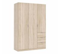 Befara Armoire 3 Portes ET TIROIRS Andromeda - Chêne