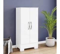 Befara Armoire Polyvalente GINA, Blanc, 51 x 31,5 x 100,5 cm, Armoire Polyvalente Basse avec 3 étagères. Armoire auxiliaire Blanche Bon marché. Porte-Chaussures avec étagères