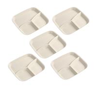 Befeixue Assiettes À Compartiments | 3 Plateaux À Compartiments Pour Repas - 5 Pièces Assiettes À Sections,Pour Légumes Salade Riz Fromage Fruits Repas Adulte Cuisine