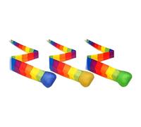 Befeixue Balle Arc-en-,3 Pièces Balles à Queue Arc-en-| Jeu de Lancer et Attraper, Jouets pour Parc Jardin Plage Intérieur Extérieur
