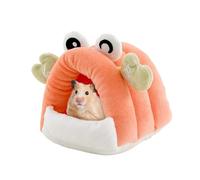 Befeixue Cabane pour Hamster - Maison d'Habitat Hérisson en Peluche,Litière en Forme de Crabe pour Gerbilles, Souris, Lapin, Chinchilla, Petits Animaux de Compagnie, Chambre et Salle de Jeu