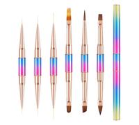 Befeixue Marqueurs de Vernis à Ongles - Crayon Artistique Portable Double Pointe | Stylos Gel pour Art sur Ongles | Pour, Filles, Adultes, Débutants, Toile, Artisanat, Salon, Maison Et