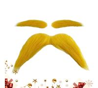 Befeixue Moustache jaune, autocollant, amusant, jaune, accessoire de photographie | Costume de moustache de Noël | Accessoires de fête de vacances Feu de camp d'automne, événements, personnage