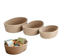 Befeixue Panier en Corde,Bacs À Linge En Coton Pliables | Panier Pour Chambre De Bébé - Pour Jouets Vêtements Couvertures Serviettes Bébé Dortoir Placard Salle De Bain Cellier Salon Chambre