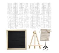 Befeixue Panneaux à Lettres Interchangeables,Petit Format - Bulletin en Féutrine Cadre Bois 25x25cm Style Rustique pour École Maison Fêtes