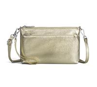 befen Petit sac à bandoulière en cuir véritable pour femme avec 2 sangles RFID, doré