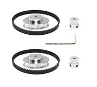 Befenybay 2 Kit 2 roues synchrone 20 et 60 dents alésage 5 mm poulie de synchronisation en aluminium avec 2 pièces longueur 200 mm largeur 10 mm courroie (20-60T-5B-10)