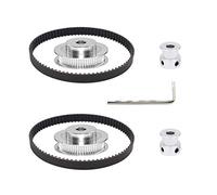 Befenybay 2 Kit 2GT Poulie synchrone en aluminium avec 2 pièces Longueur 200 mm Largeur 10 mm Courroie (20-60T-6.35B-10)