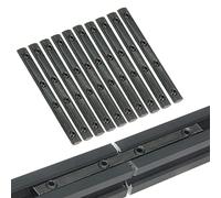 Befenybay Lot de 10 connecteurs droits noirs de 9,9 cm avec vis M5 pour profil d'extrusion en aluminium de 6 mm Série 2020