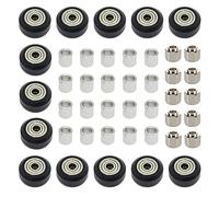 Befenybay Lot de 13 grandes poulies POM avec 10 colonnes excentriques hexagonales avec 20 colonnes rondes pour imprimante 3D Ender 3/CR-10