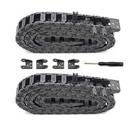 Befenybay Lot de 2 câbles R18 - Taille interne : 10 x 15 mm - Longueur : 1 m - En plastique souple - Pour imprimante 3D et machines CNC (10 mm x 15 mm à l'extérieur ouvert)