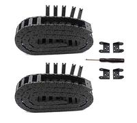 Befenybay Lot de 2 câbles R18 - Taille interne : 10 x 20 mm - Longueur : 1 m - En plastique souple - Pour imprimante 3D et machines CNC (10 mm x 20 mm - extérieur ouvert)