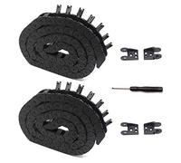 Befenybay Lot de 2 chaînes de remorquage R18 pour imprimante 3D et machines CNC 10 x 11 mm Longueur 1 m Noir