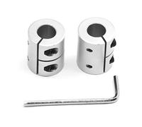 Befenybay Lot de 2 coupleurs d'arbre de 10 mm à 10 mm de longueur 25 mm de diamètre en alliage d'aluminium pour imprimante 3D CNC machine (10 x 10 mm)