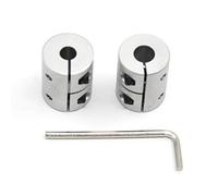 Befenybay Lot de 2 coupleurs d'arbre de 6,35 mm à 8 mm de long et 20 mm de diamètre en alliage d'aluminium pour imprimante 3D CNC machine (6,35 x 8 mm)