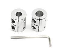Befenybay Lot de 2 coupleurs d'arbre de 8 mm à 10 mm de longueur 25 mm de diamètre en alliage d'aluminium pour imprimante 3D CNC machine (8 x 10 mm)