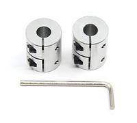 Befenybay Lot de 2 coupleurs d'arbre de 8 mm à 8 mm de long et 20 mm de diamètre en alliage d'aluminium pour imprimante 3D CNC machine (8 x 8 mm)