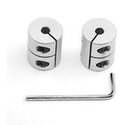 Befenybay Lot de 2 coupleurs de tige - 25 mm de long - 20 mm de diamètre - Alliage d'aluminium - 5 mm à 5 mm - Pour imprimante 3D CNC