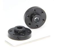 Befenybay Lot de 2 raccords d'arbre rigides noirs universels en aluminium pour arbre de 6 mm avec filetage M3