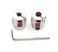 Befenybay Lot de 2 raccords flexibles en aluminium 6,35 mm à 8 mm D20 L25 6,35 x 8 mm pour imprimante 3D CNC machine et servo moteur étagé (6,35 x 8 mm)