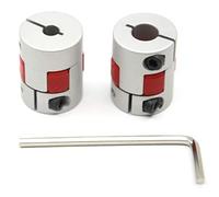 Befenybay Lot de 2 raccords flexibles en aluminium Prune 5 mm à 8 mm D20 L25 pour imprimante 3D CNC machine et servo moteur pas à pas (5 x 8 mm)