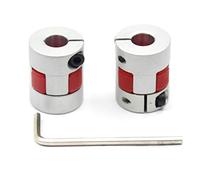 Befenybay Lot de 2 raccords flexibles en aluminium Prune de 8 mm à 8 mm de diamètre et 20 mm de longueur 25 mm de diamètre pour imprimante 3D, machine CNC et servomoteur pas (8 x 8 mm)