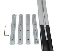 Befenybay Lot de 4 équerres de jonction intérieures droites de 17,8 cm de long avec vis M6 pour fente en T de 8 mm, profil d'extrusion en aluminium série 4040