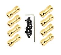 Befenybay Lot de 8 connecteurs en laiton de 3 mm à 5 mm pour moteur à monter soi-même, connecteur de raccord d'arbre flexible avec vis pour petit moteur (3 mm à 5 mm)