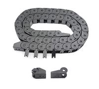 Befenybay R28 Câble de traction flexible en plastique noir de taille interne 15 x 15 mm de longueur 1 m de longueur pour imprimante 3D et machines CNC (15 mm x 15 mm ouvert)