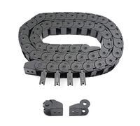 Befenybay R28 Câble de traction flexible en plastique noir de taille interne 15 x 20 mm de longueur 1 m de longueur pour imprimante 3D et machines CNC (15 mm x 20 mm ouvert)