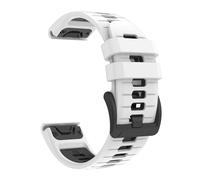 BEFIA Bracelet de montre de rechange Quickfit 22 mm pour Garmin Fenix 8 47 mm 7 Pro Sapphire Solar 6 5 Epix Gen 2 47 Forerunner 970 965 955 945 Instinct 2 en silicone souple Blanc Noir