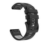 BEFIA Bracelet de montre de rechange Quickfit 22 mm pour Garmin Fenix 8 47 mm 7 Pro Sapphire Solar 6 5 Epix Gen 2 47 Forerunner 970 965 955 945 Instinct 2 en silicone souple Noir Gris