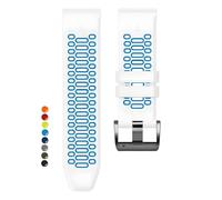BEFIA Bracelet de montre Quickfit 22 mm pour Garmin Fenix 5 6 7 Pro Solar Forerunner 935 745 965 955, 22, bracelet respirant blanc et bleu