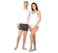 ®BeFit24 - Bas de contention médicaux fermés (18-21 mmHg, 90 Den, classe 1) pour homme et femme - Chaussettes de contention / compression pour voyages en avion et grossesse - Prévention contre la thrombose veineuse profonde, les varices, varicosités et pieds enflés