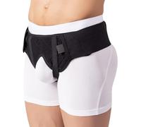 BeFit24 Ceinture Hernie Inguinale pour Homme avec 2 Inserts Silicone Médical Ajustables Gauche Droite Bilatérale Soutien Compressif Prévention Soulagement Confort Discret