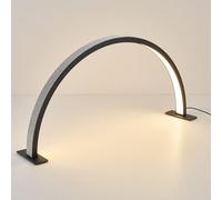 Befoore Lampe demi-lune for bureau à ongles, lampe LED professionnelle avec 3 températures de couleur et variateur, éclairage polyvalent for extensions de cils, nail art(Black,550mm)