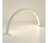 Befoore Lampe demi-lune for bureau à ongles, lampe LED professionnelle avec 3 températures de couleur et variateur, éclairage polyvalent for extensions de cils, nail art(White,400mm)