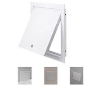 Befoore Panneau d'accès Blanc for Grenier, Trappe d'accès avec Serrure, Couvercle métallique for Trou Mural, Trappe d'inspection for Grenier, Trappe Murale et Plafond - Couvercle(Key Type,200 * 200)